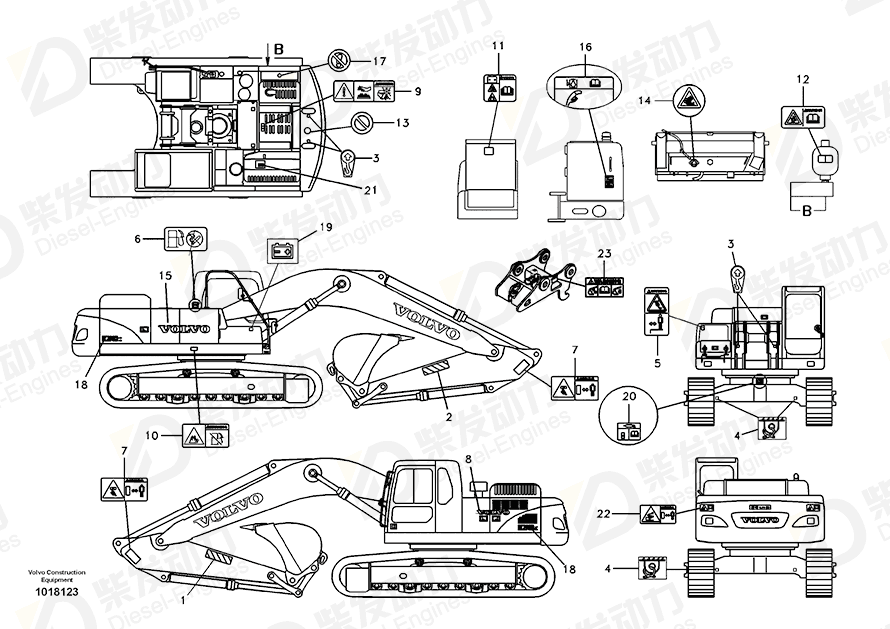 VOLVO Decal 14532483 Drawing