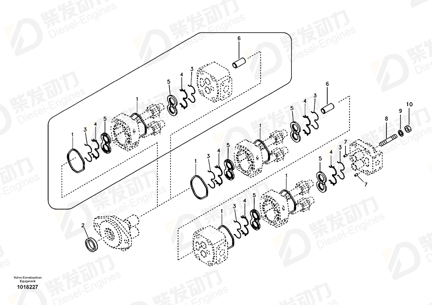 VOLVO Gear pump 14525547 Drawing