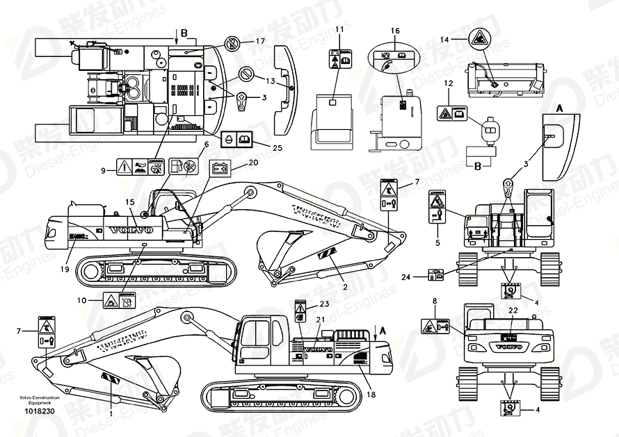 VOLVO Decal 14542402 Drawing