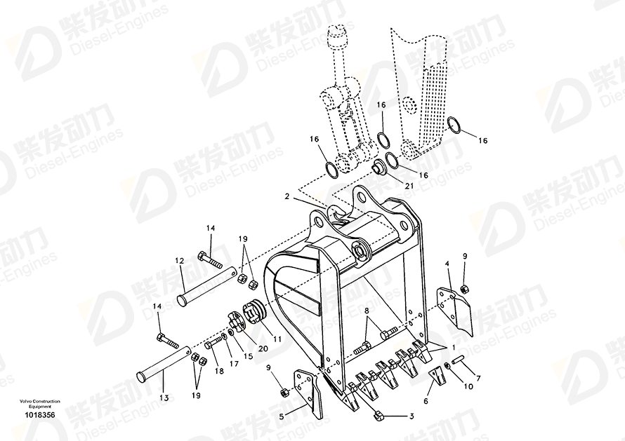 VOLVO Tooth SA1171-01910 Drawing