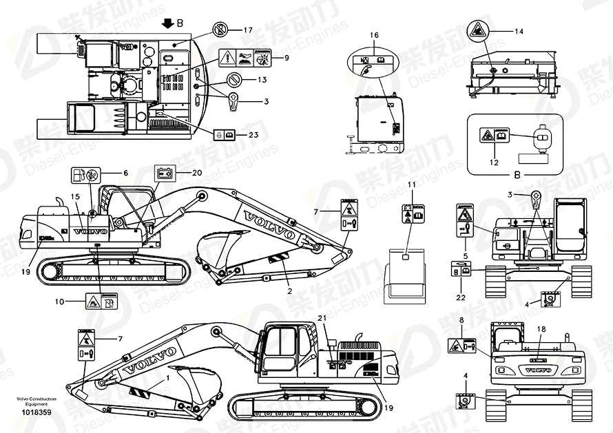 VOLVO Decal 14546186 Drawing