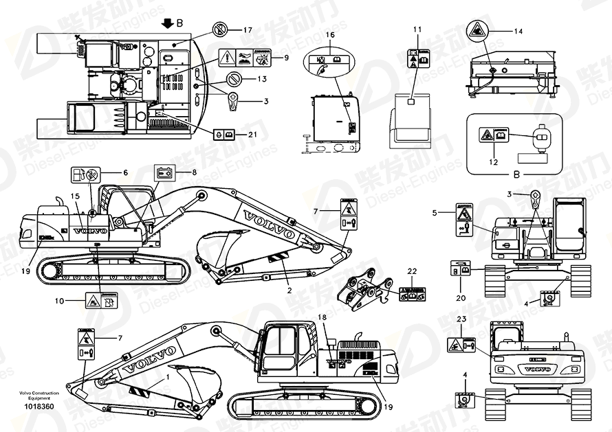 VOLVO Decal 14518624 Drawing