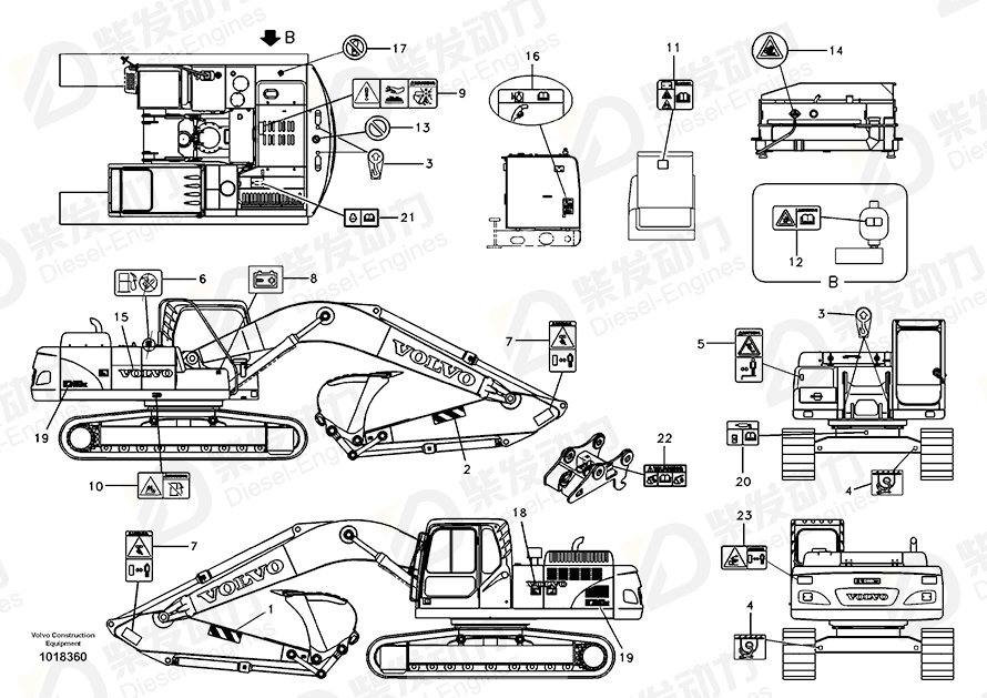 VOLVO Decal 14536779 Drawing