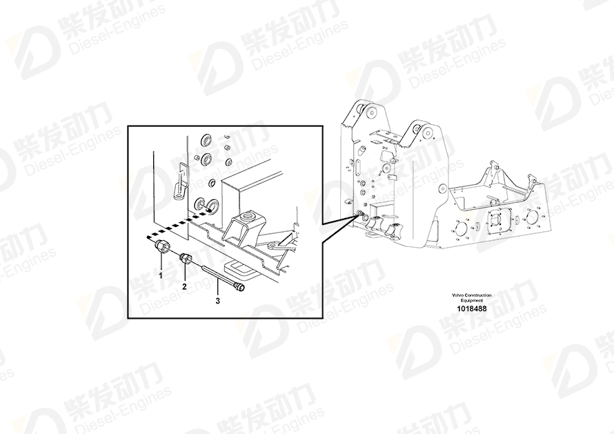 VOLVO Cable tie 4881438 Drawing