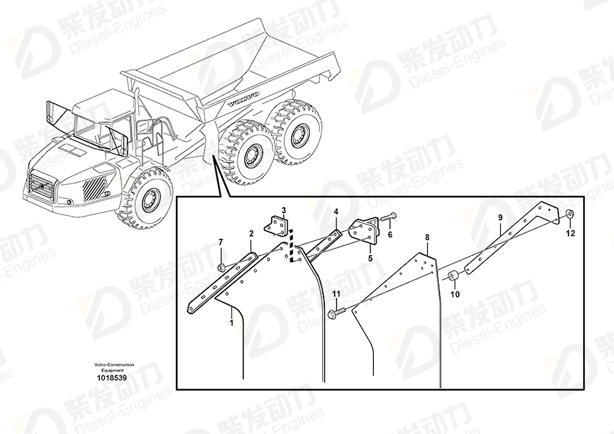 VOLVO Bracket 11120483 Drawing