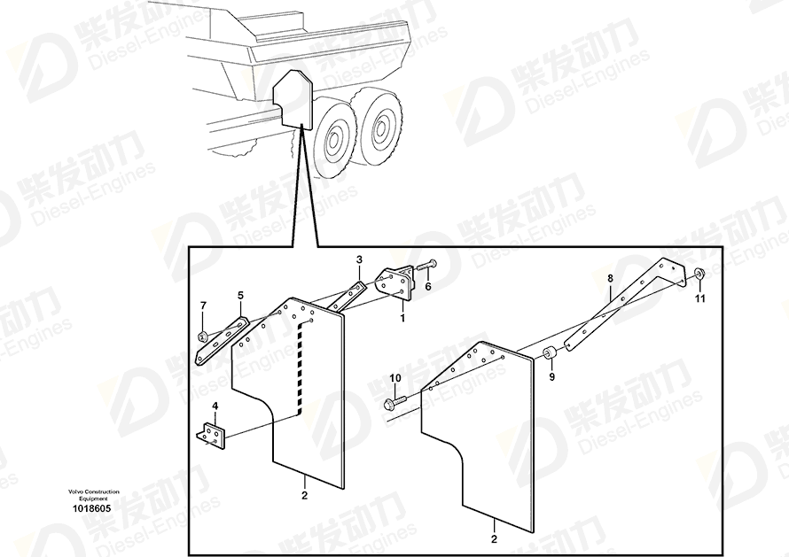 VOLVO Bracket 11059416 Drawing