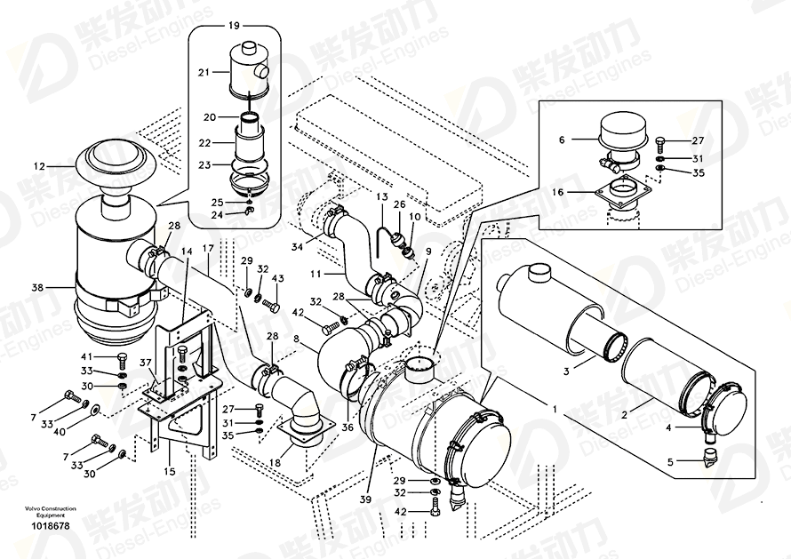 VOLVO Hose 14609400 Drawing