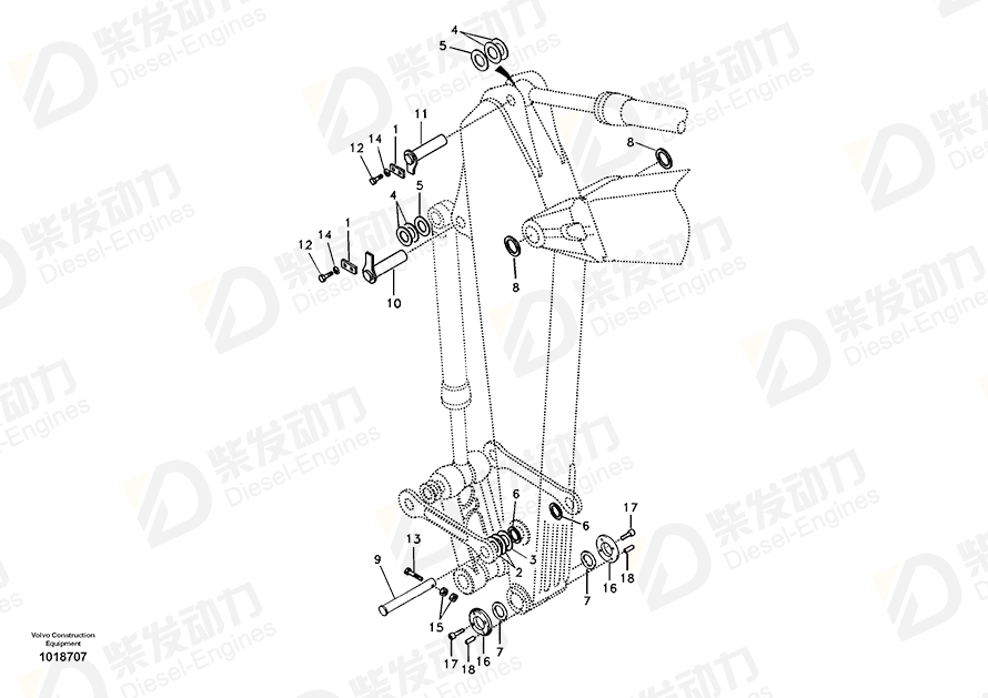 VOLVO Locking pin 14511007 Drawing