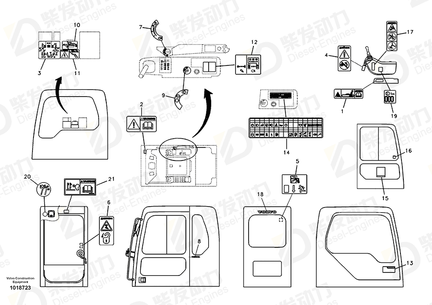 VOLVO Decal 14522936 Drawing