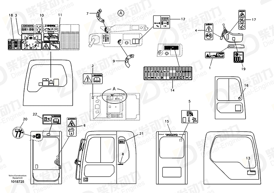 VOLVO Decal Set 14516084 Drawing