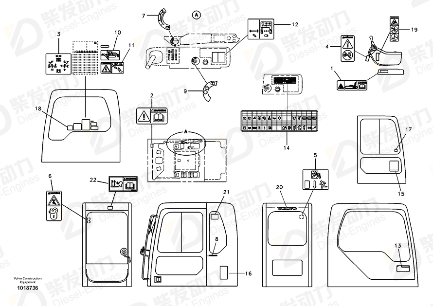 VOLVO Decal Set 14536838 Drawing