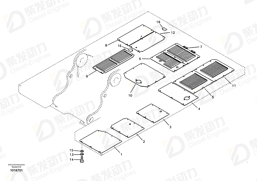 VOLVO Cover 14543319 Drawing