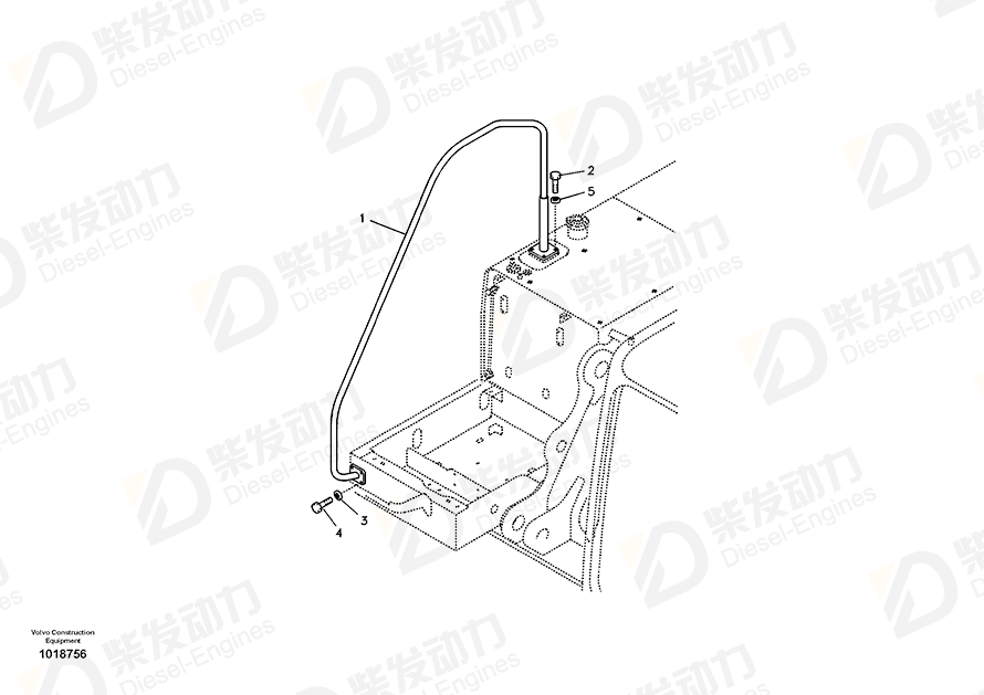 VOLVO Hand rail 14528895 Drawing