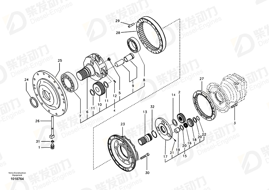 VOLVO Housing 14553108 Drawing