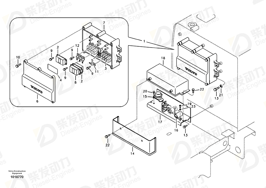 VOLVO Bracket 14512384 Drawing