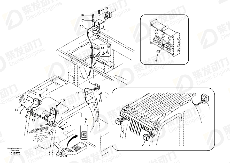 VOLVO Bracket 14530228 Drawing