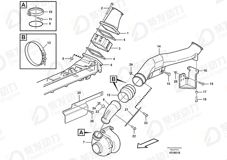 VOLVO Flange screw 965187 Drawing