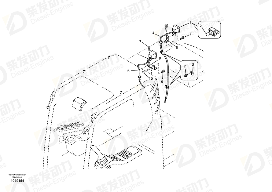 VOLVO Cable harness 14514373 Drawing