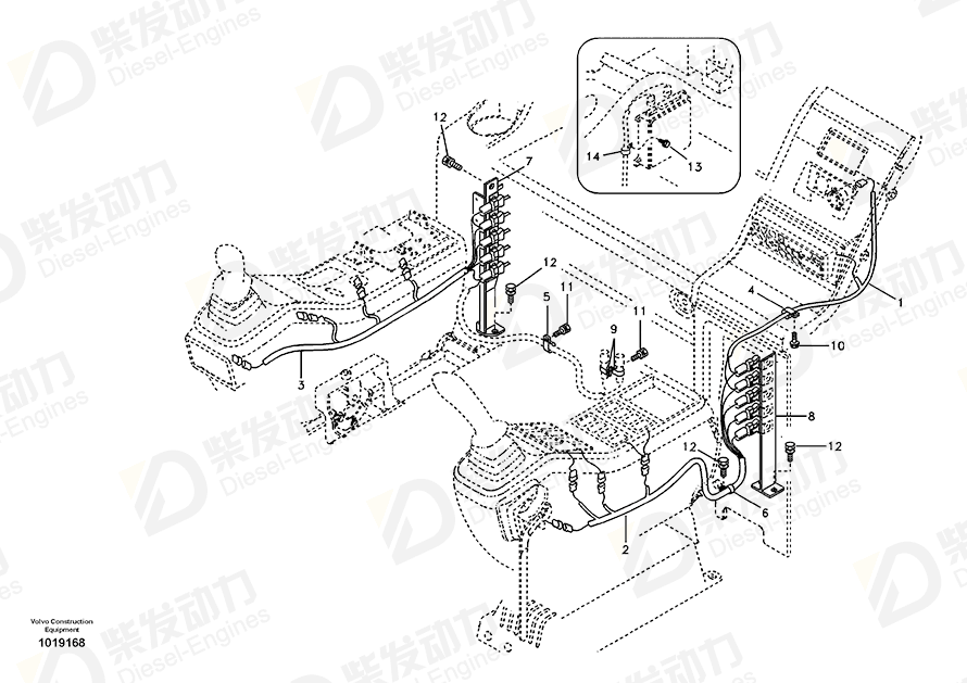 VOLVO Cable harness 14632600 Drawing