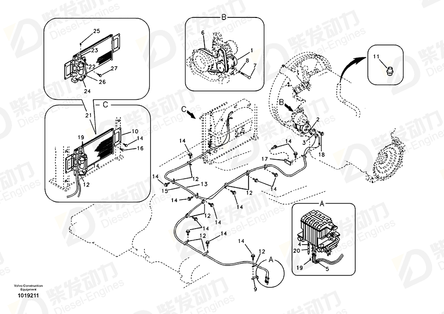 VOLVO Compressor 14518635 Drawing