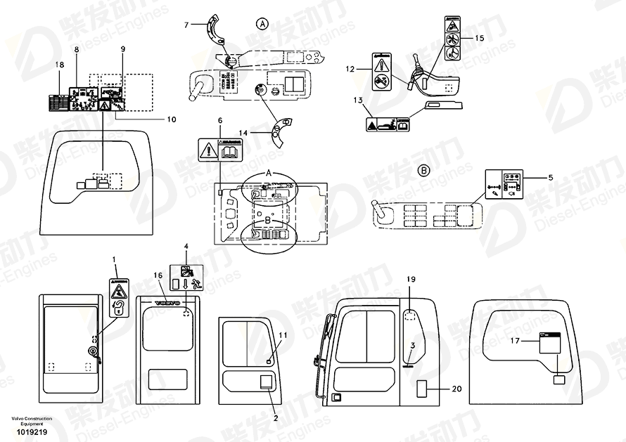 VOLVO Decal 14576580 Drawing
