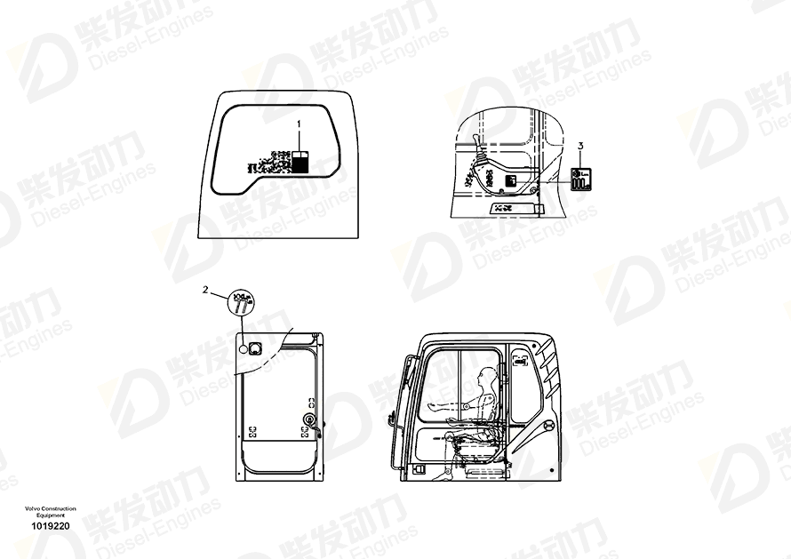 VOLVO Decal 14880220 Drawing