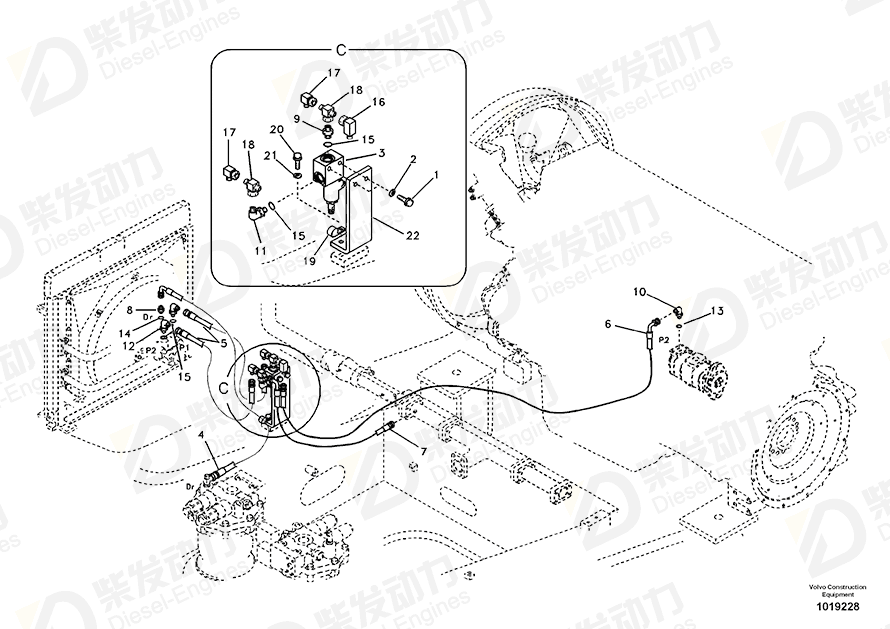 VOLVO Bracket 14536440 Drawing