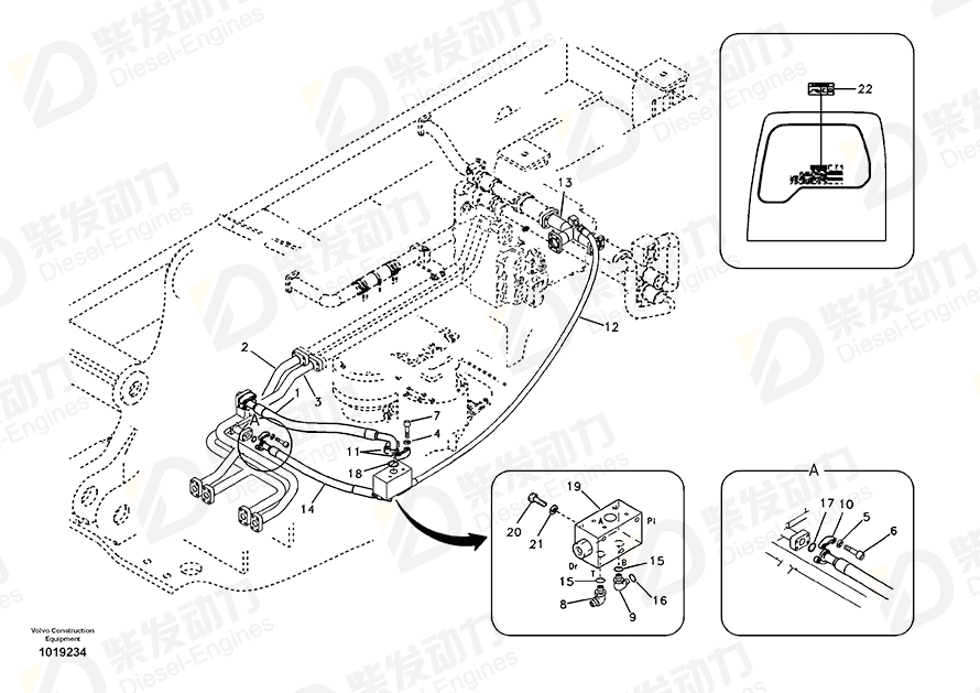 VOLVO Hose SA9497-07619 Drawing