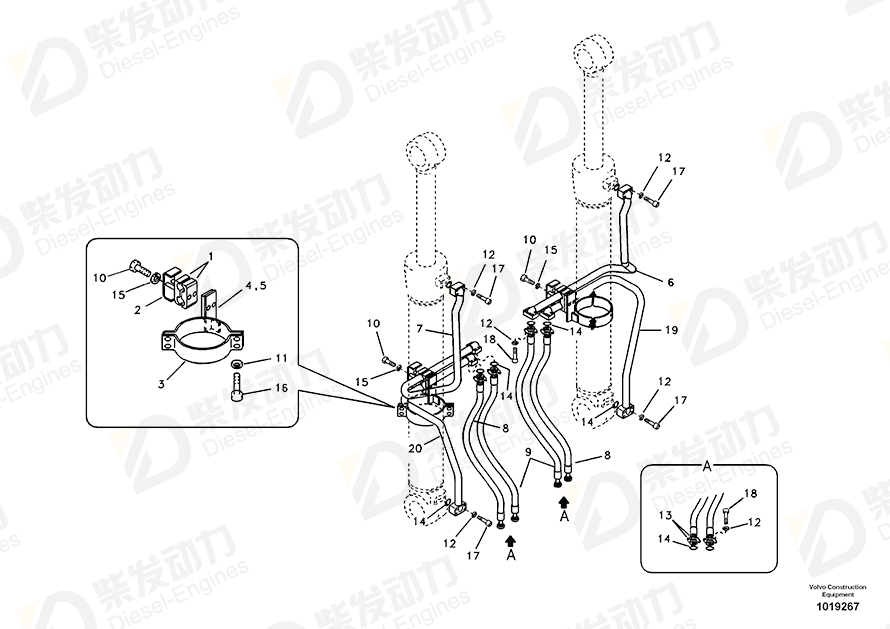 VOLVO Pipe 14530552 Drawing