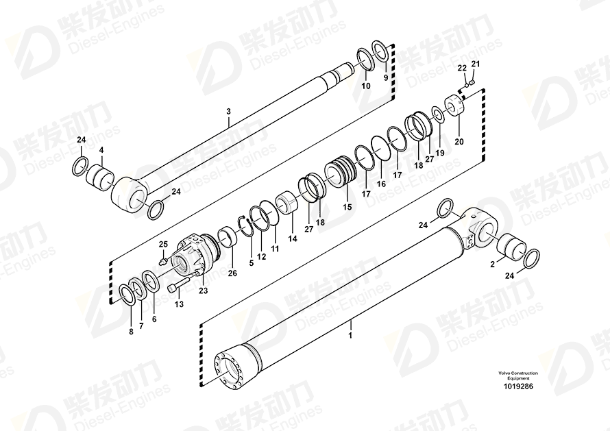 VOLVO Bushing 14542070 Drawing