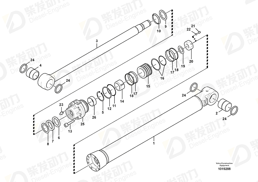 VOLVO Sealing kit 14589338 Drawing