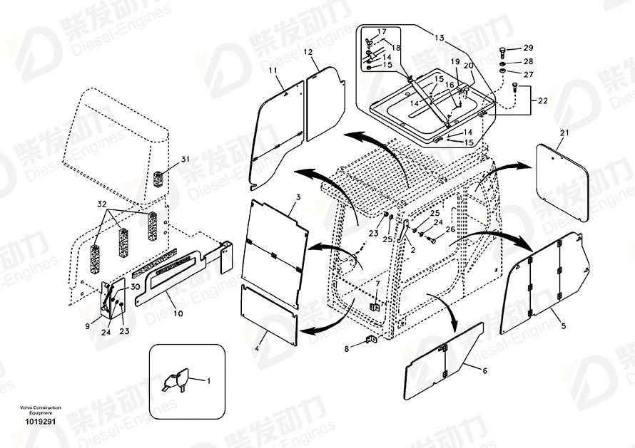 VOLVO Cover 14511133 Drawing