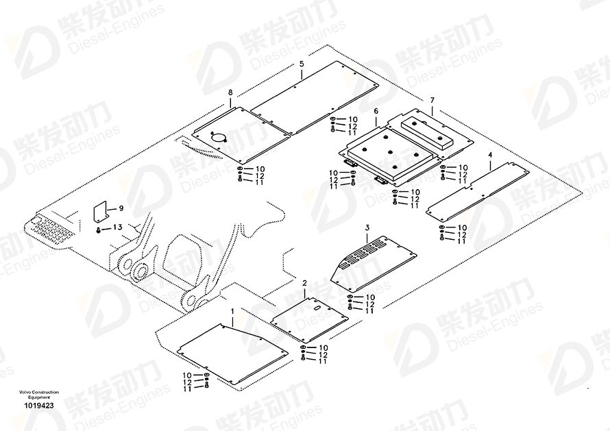 VOLVO Cover 14527191 Drawing