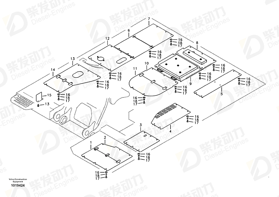 VOLVO Cover 14532876 Drawing