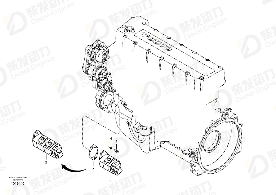 VOLVO Gear pump 14537294 Drawing
