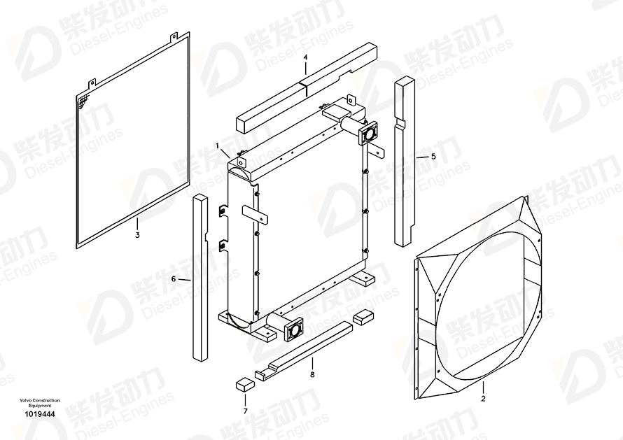VOLVO Fan shroud 14533840 Drawing VOLVO Fan shroud 14533840 Drawing