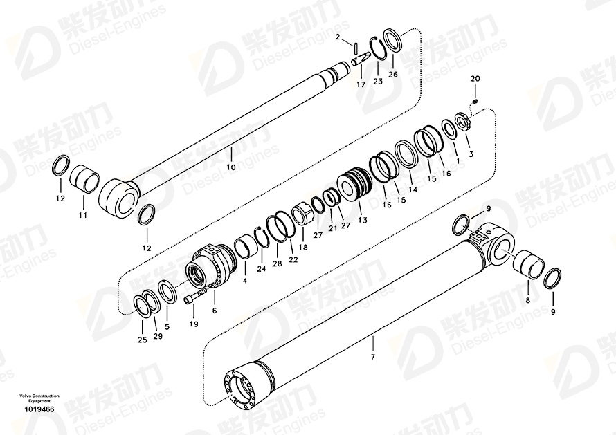 VOLVO Cylinder 14559322 Drawing