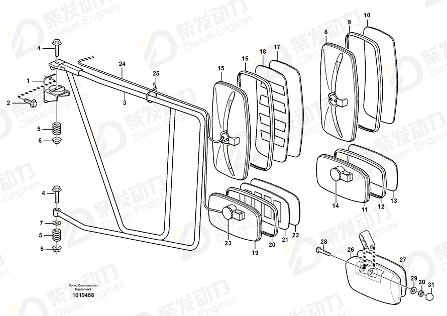 VOLVO R V Mir Brace 11120029 Drawing VOLVO R V Mir Brace 11120029 Drawing