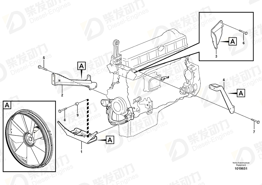 VOLVO Bracket 11158186 Drawing