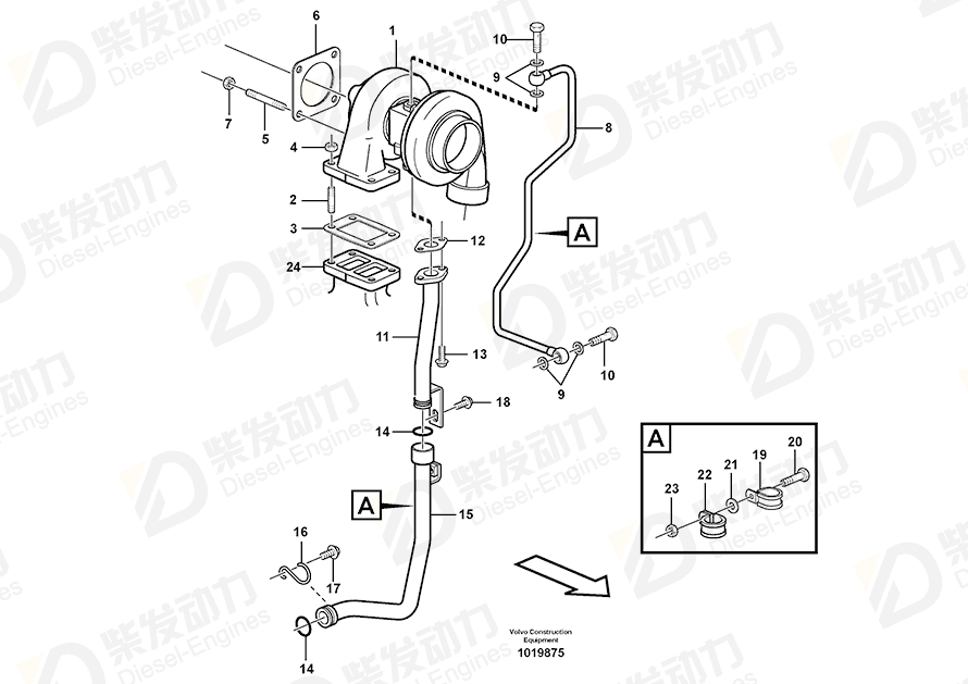 VOLVO Return line 20799796 Drawing VOLVO Return line 20799796 Drawing