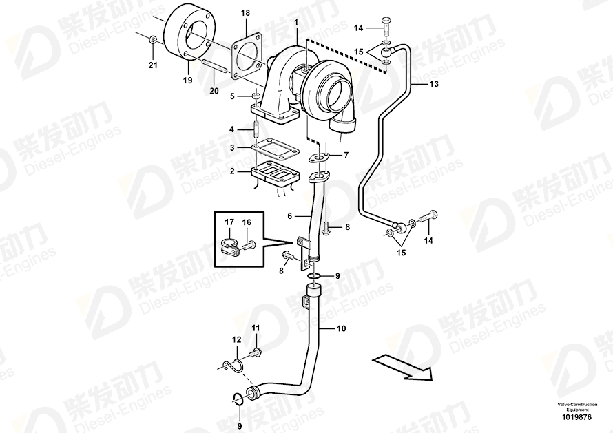 VOLVO Gasket 20405970 Drawing