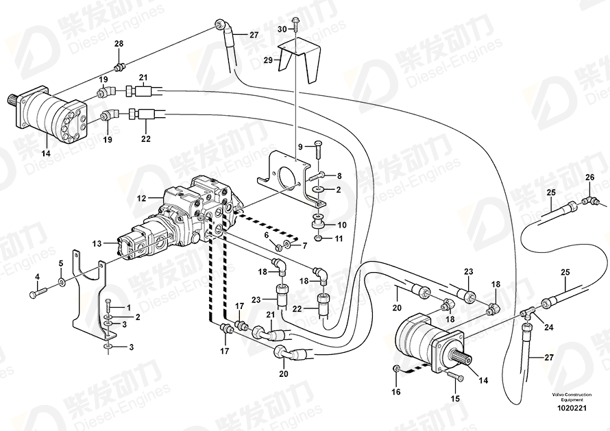 VOLVO Hexagon screw 955565 Drawing VOLVO Hexagon screw 955565 Drawing