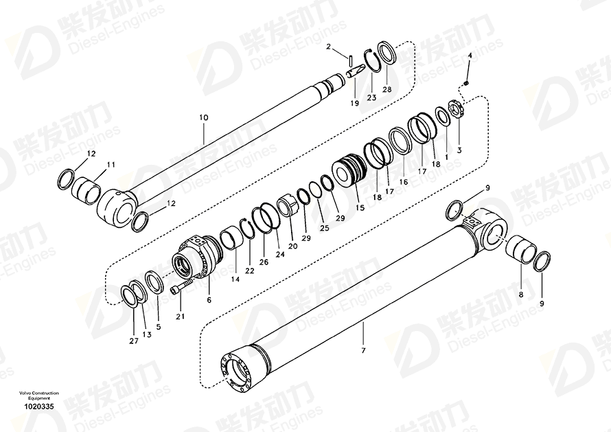 VOLVO O-ring 990654 Drawing