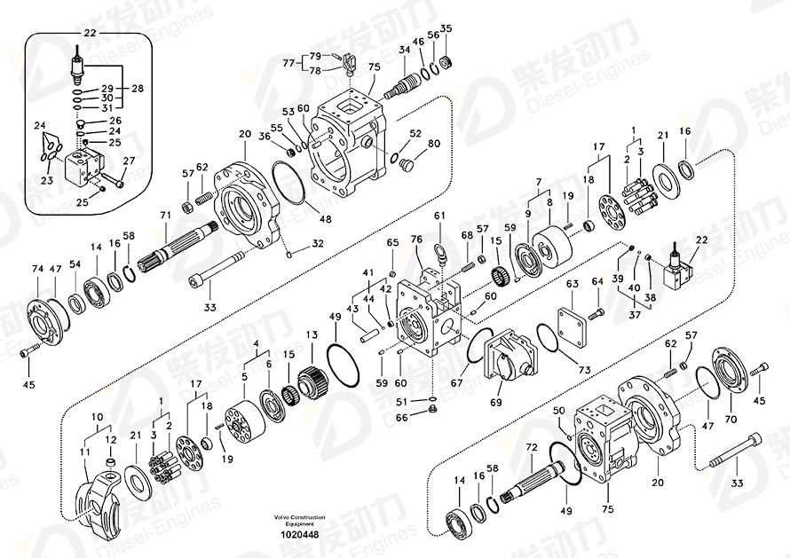 VOLVO Cylinder SA7223-00780 Drawing