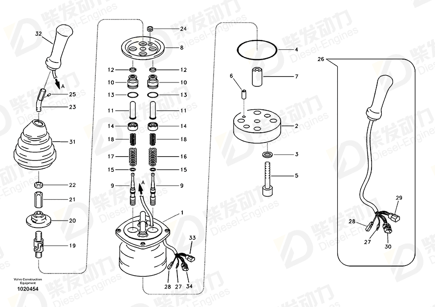 VOLVO Remote control valve 14542247 Drawing