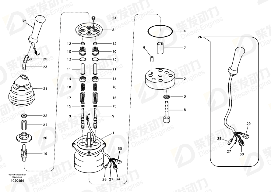 VOLVO Remote control valve 14557288 Drawing VOLVO Remote control valve 14557288 Drawing