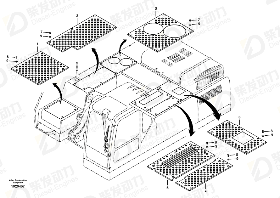 VOLVO Slip protection 14591594 Drawing