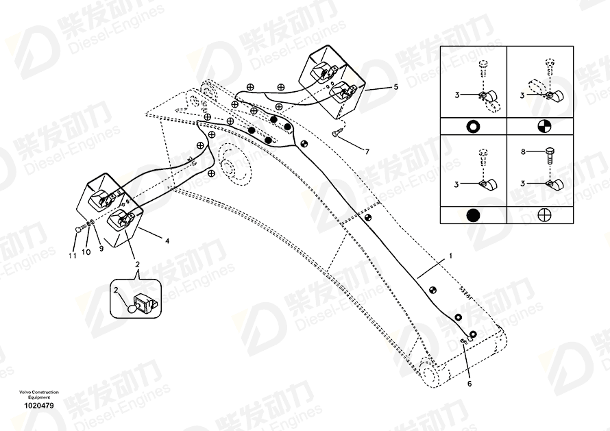 VOLVO Cable harness 14559123 Drawing