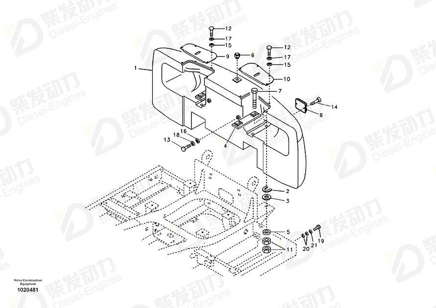 VOLVO Cover 14505321 Drawing