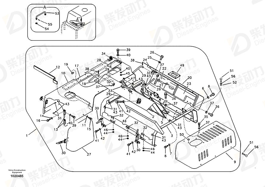 VOLVO Bonnet 14546256 Drawing